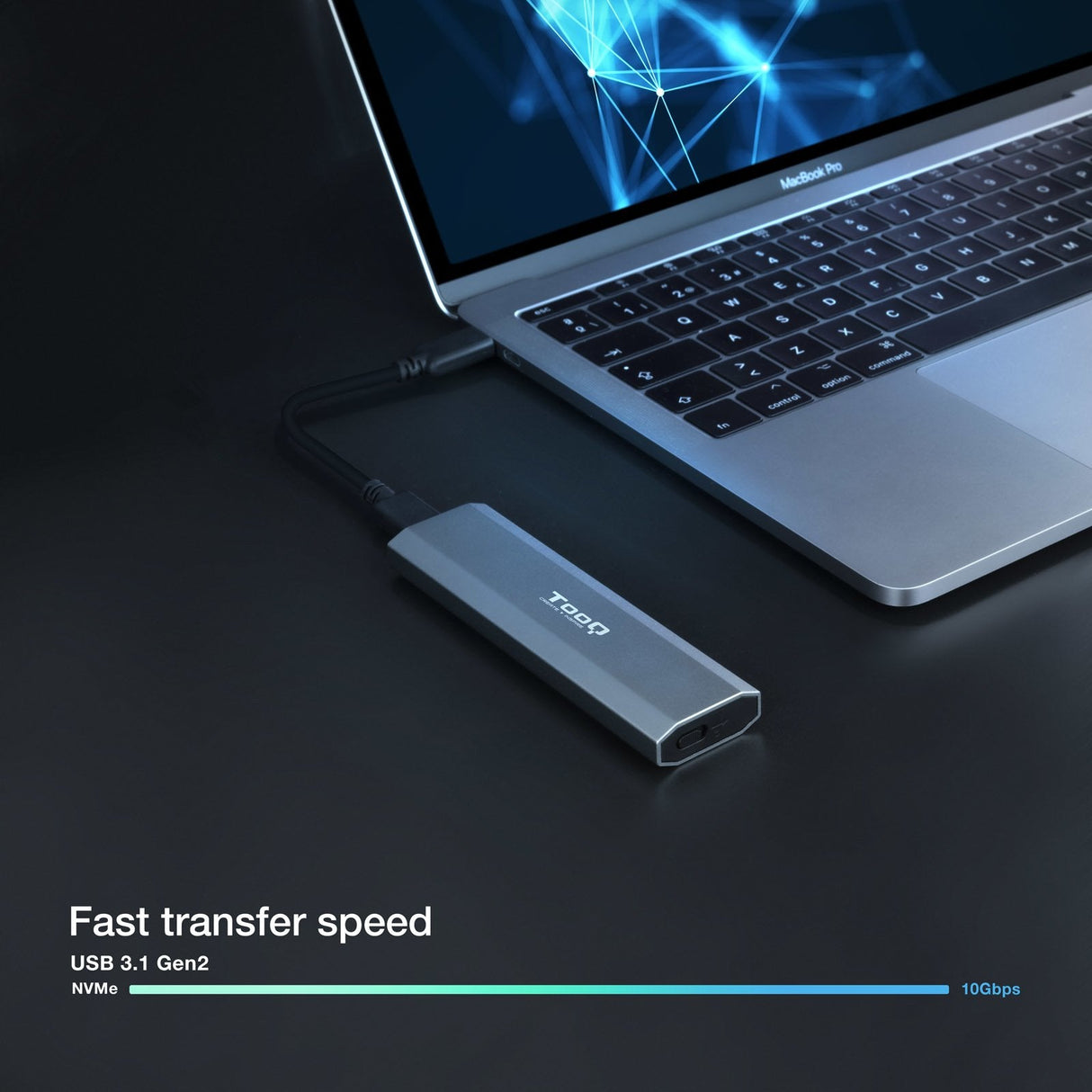 Tooq Shura Carcasa Externa Ssd M.2 Ngff/Nvme Usb-C 3.1 Gen2