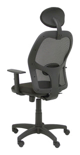Silla Alocen Malla Negra Asiento Bali Negro Brazos
