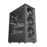 Caja Pc  Atx Mars Gaming Mc-T800 Frontal Airdot Mesh 4x Ventiladores Fdb Cablehatch Usb-C Negro