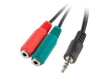 Lanberg Adaptador Jack Estereo 3.5 Macho A 2x Jack 3.5mm Hembra Ad-0023-Bk Cable 20cm