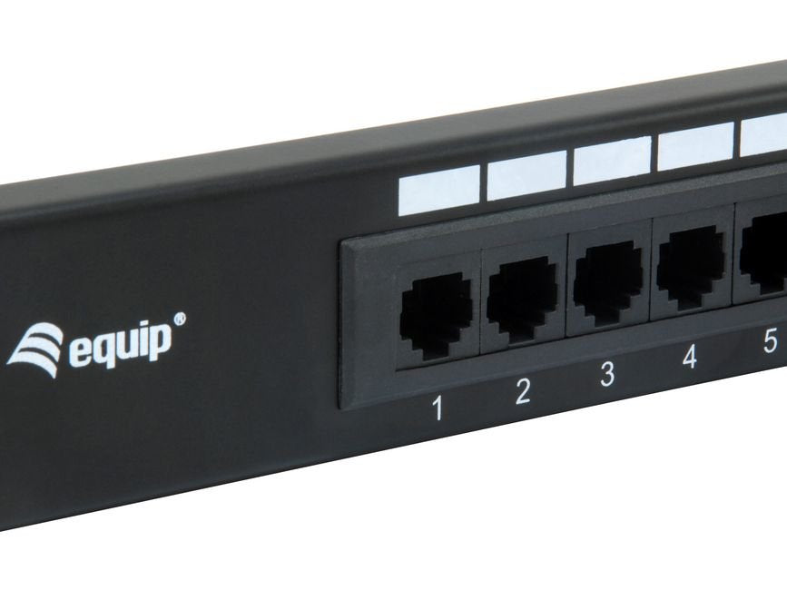 Equip Patch Panel 16x Rj45 Cat5e 19 "1u Sin Blindaje Negro