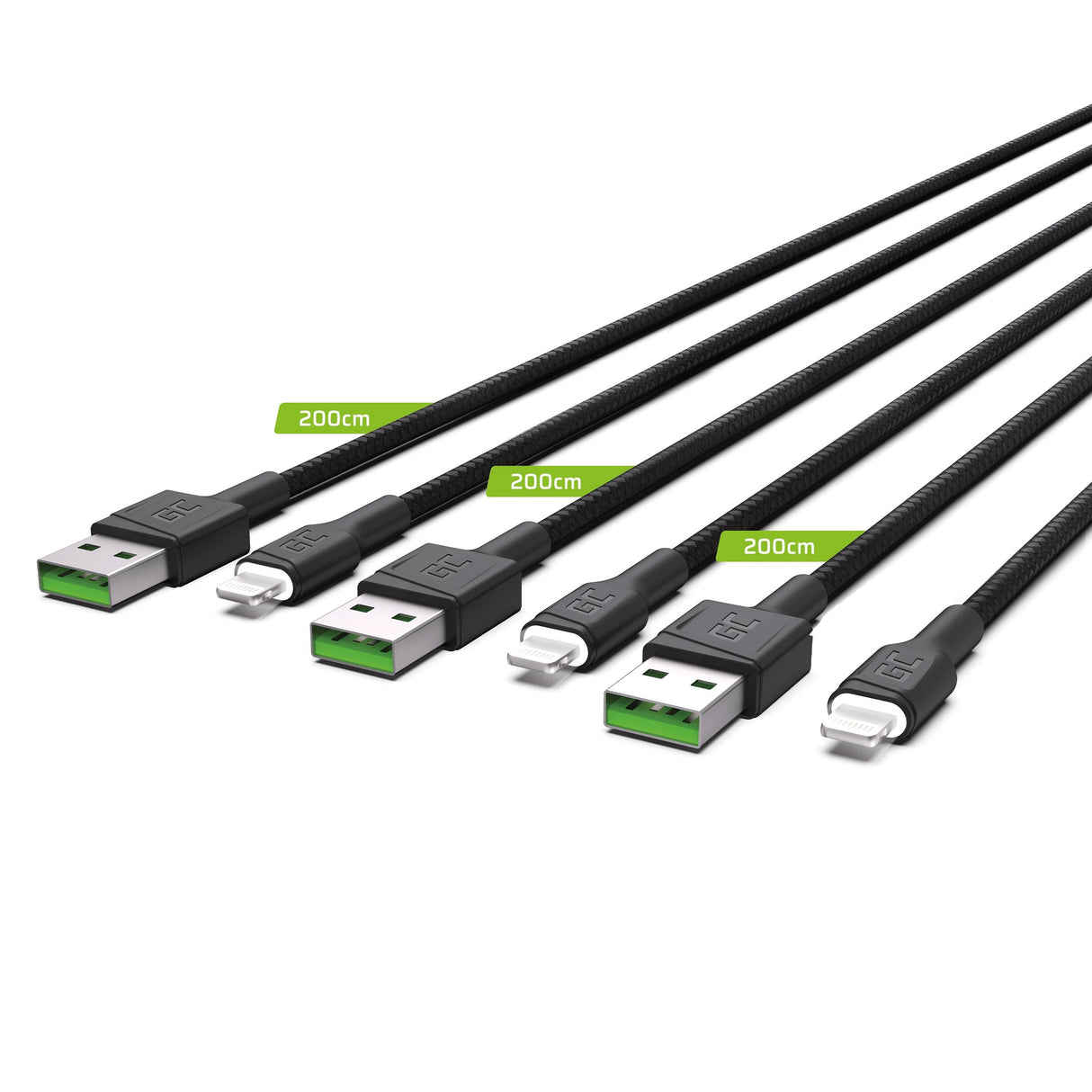 Green Cell 3x Cable Gc Ray Usb - Lightning 200cm White Led Backlight