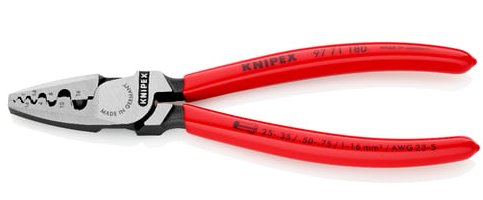 Alicates Para Engarzar Knipex Para Punteras De Alambre De 180 Mm