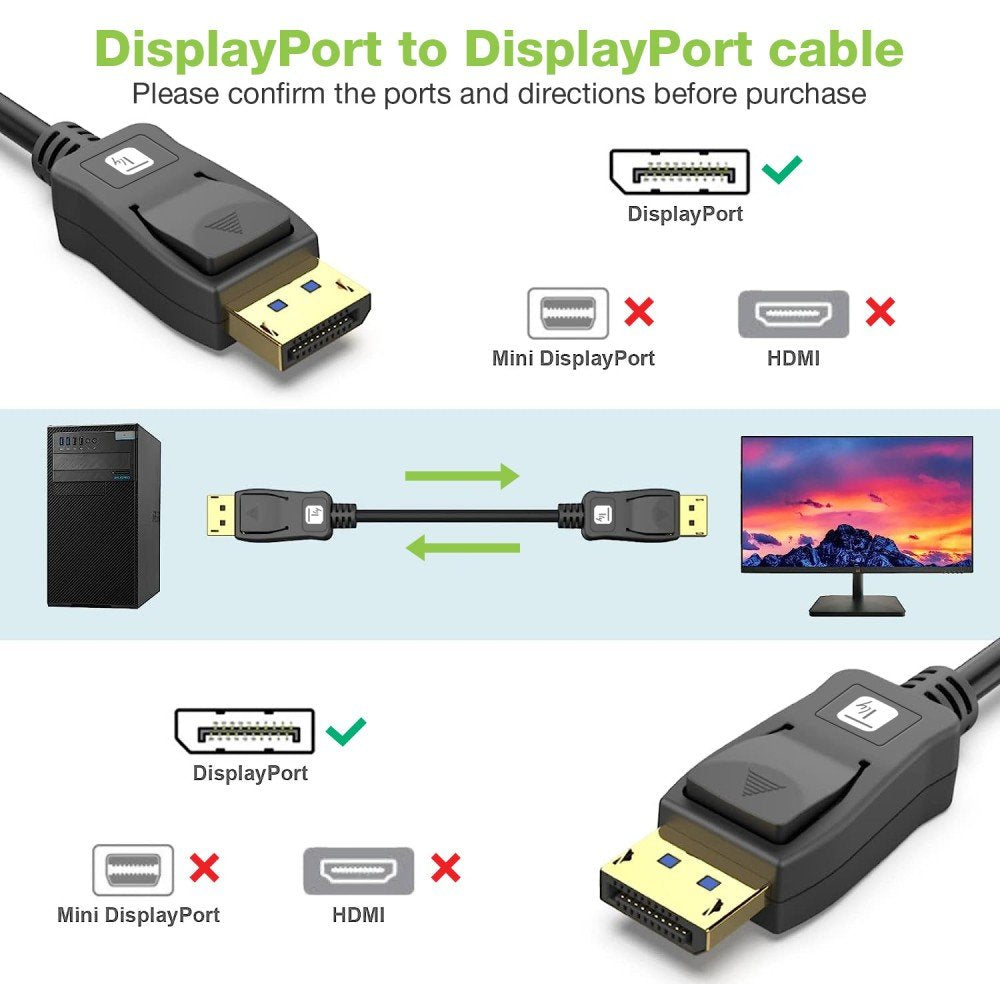 Techly Displayport 2.1 Audio Video Cable M M 4k 2m Black