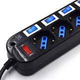 Ewent Regleta Con 6 Tomas Tipo L/F (Schuko) De 10/16a - Interruptor On/Off General E Individual - Proteccion Contra