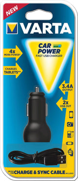 Varta Portable Cargador Usb Dual Para Coche