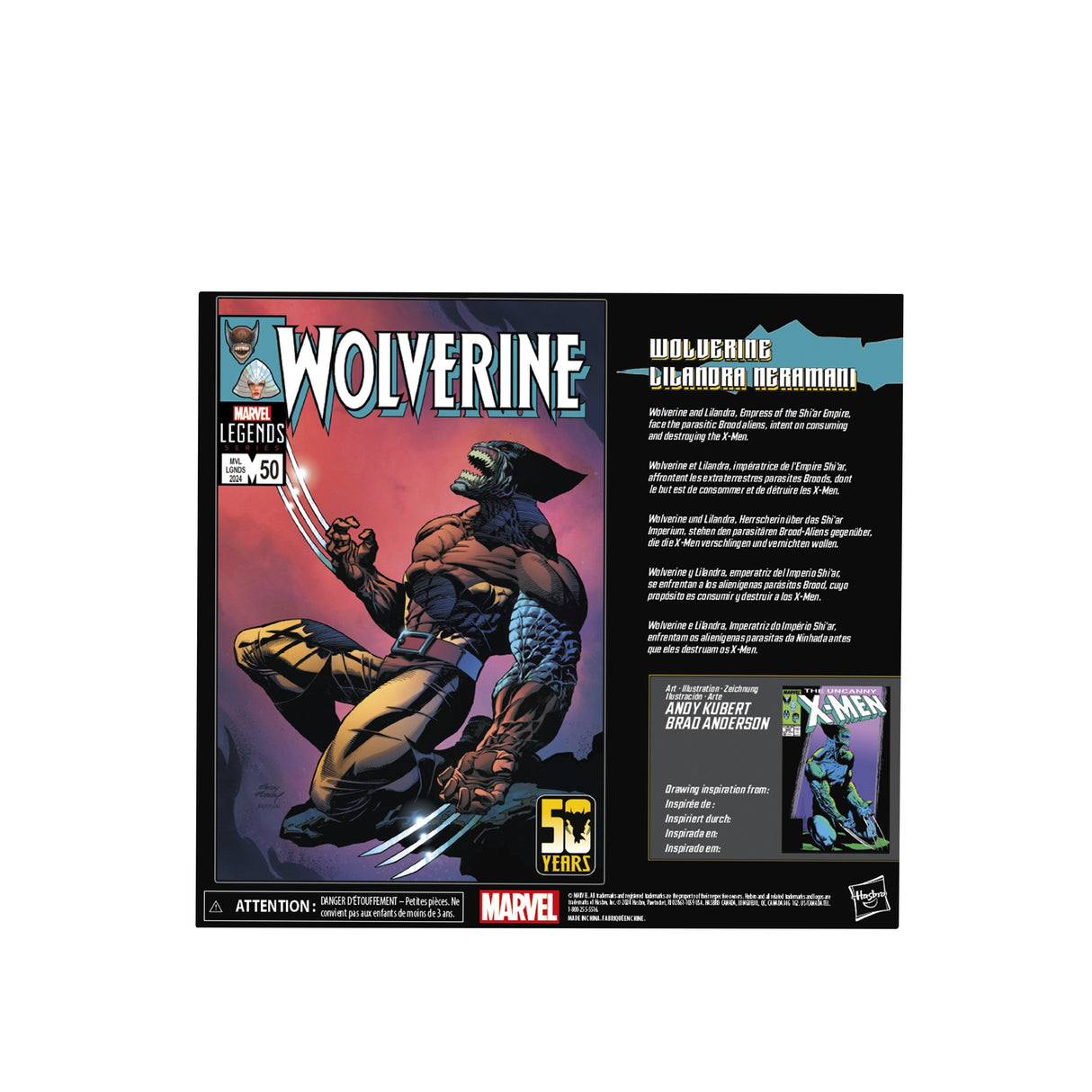 Set Figuras Hasbro Marvel Legends Series Lobezno Vs. Lilandra Neramani