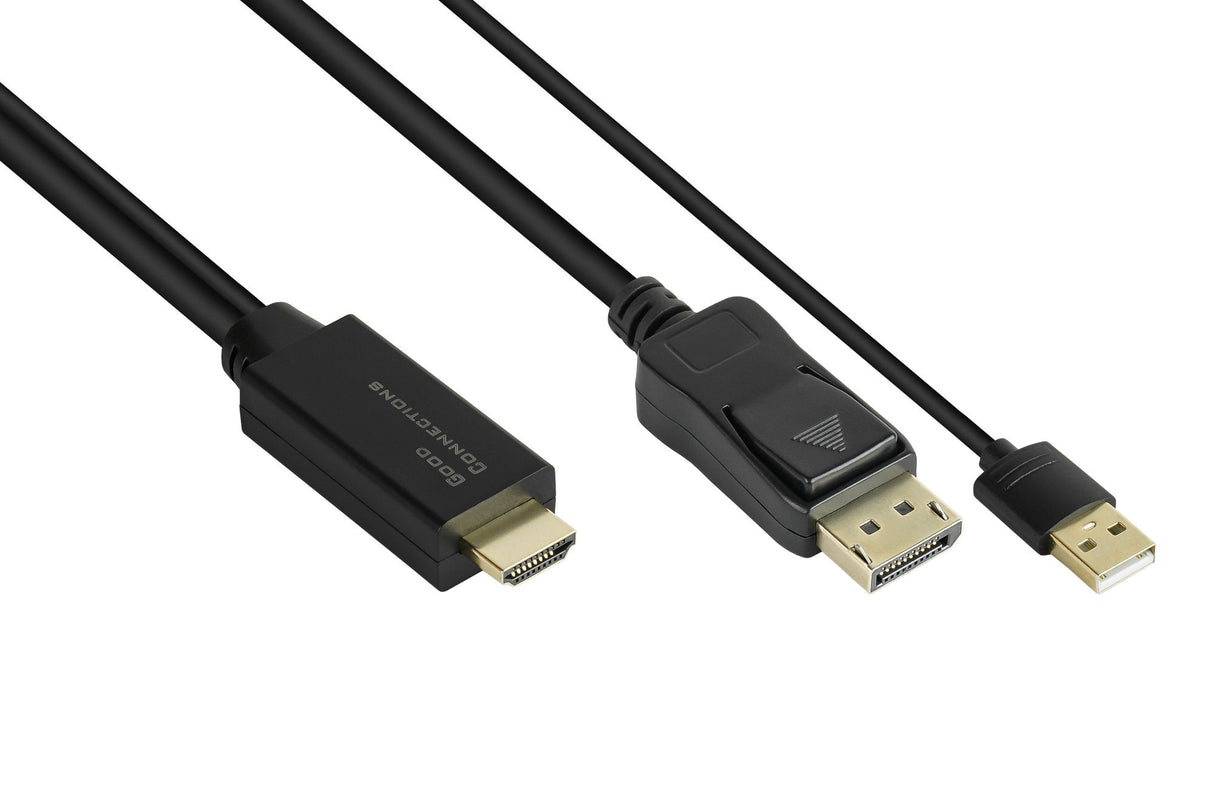 Alcasa Hdmi-Dp020 Adaptador De Cable De Vídeo 2 M Hdmi Tipo A (Estándar) Displayport Negro