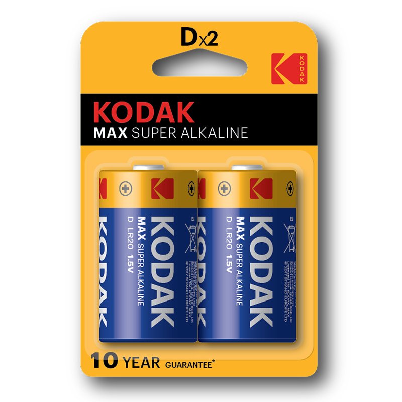 Blister Kodak Max D Lr20 1.5v Blister 2 Unidades