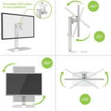 EAN 8051128102765 - Techly ICA-LCD 260 soporte para monitor 68,6 cm (27") Escritorio Blanco imagen 5