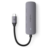 Nedis Ccgb64220gy01 Hub De Interfaz Usb 3.2 Gen 1 [3.1 Gen 1] Type-C 5000 Mbit/S Gris