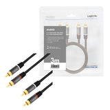 Logilink Cable De Audio 2x Rca -> 2x Rca  M/M 3m Negro
