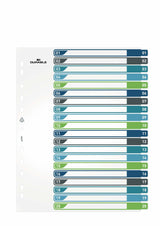 Durable 679727 Lengüeta De Índice Separador En Blanco Con Pestaña Polipropileno (Pp) Multicolor