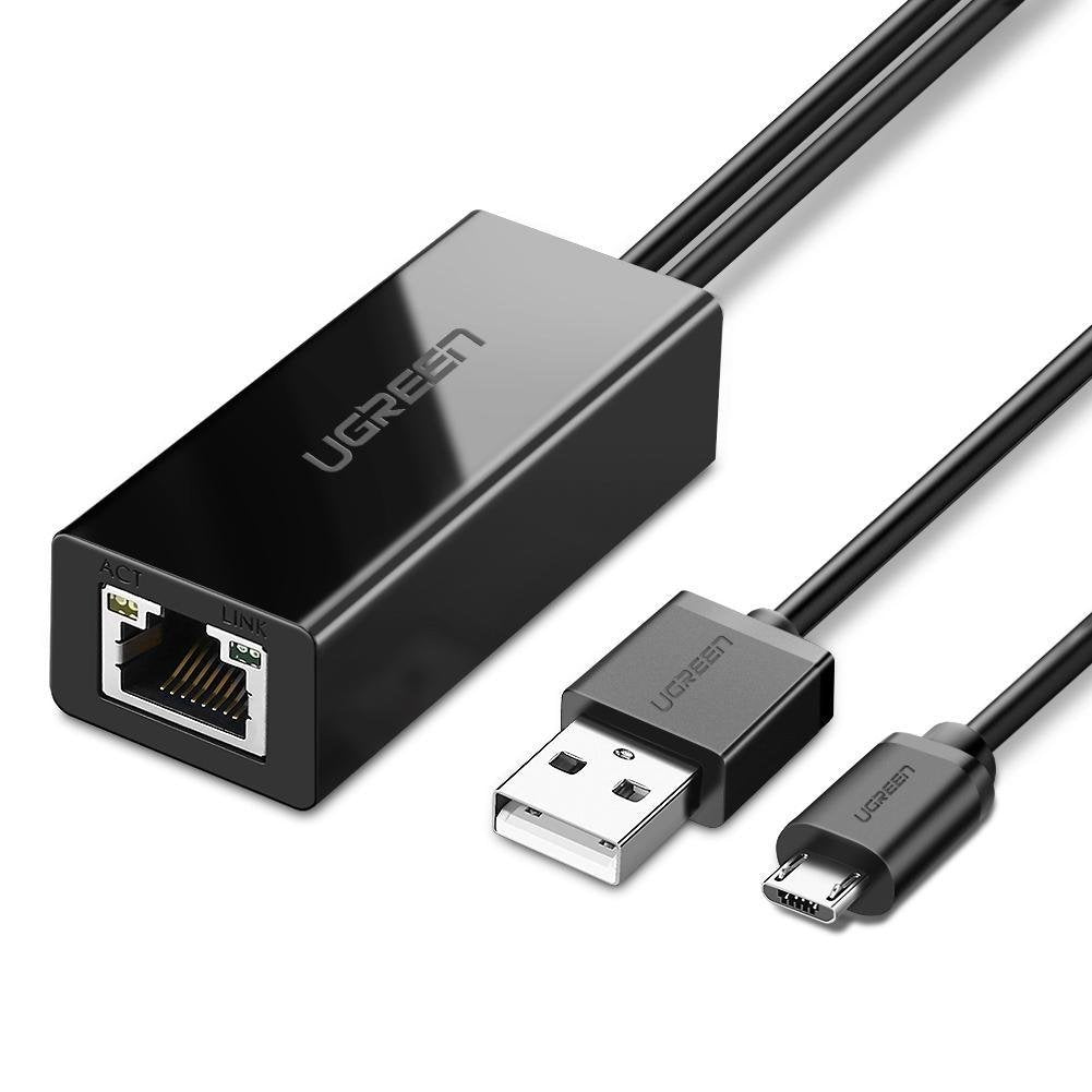 Ugreen Ethernet Adapter For Tv / Chromecast Micro-Usb Auf Rj45