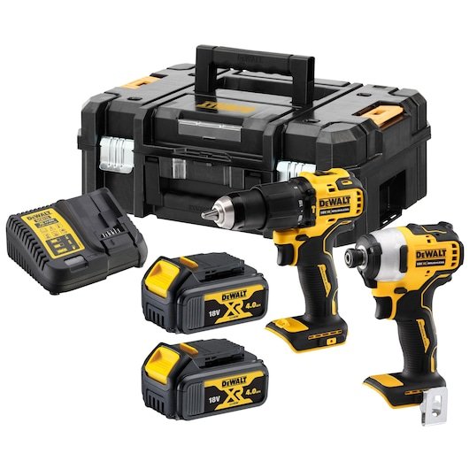Kit De Herramientas Eléctricas Combo Dewalt Dck2062m2t (Dcd709+Dcf809) 18v 2x4,0ah
