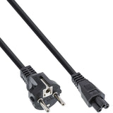 Cable De Alimentación Inline Tipo F A Enchufe De Portátil "Mikey Mouse" Negro 1,8 M