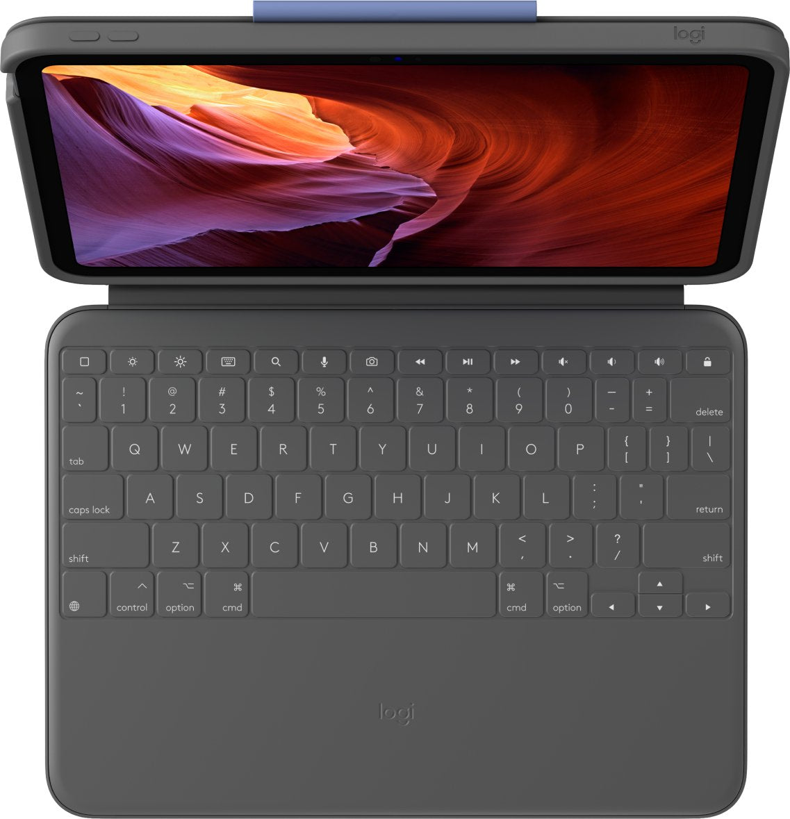Funda Con Teclado Ingles Logitech Rugged Folio Grafito Smart Connector Qwerty Ee.Uu. Comp. Ipad (10th Gen) Model: A2696, A2757, A2777