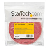 Startech.Com Velcro  7,5m - Bobina De Gancho Y Bucle - Rojo