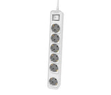 Regleta Con Interruptor Philips Chp2164w 62 6 Tomas De Corriente Cable 1.5m Blanco