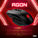Ratón Gaming Aoc Agm600 Wired