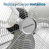 Ventilador De Suelo Industrial Grunkel Met-H16industrial 90w 3 Aspas 40cm 3 Velocidades