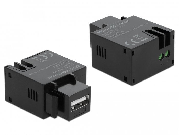 Adap Delock Keystone Usb Typ-A Lade2,1 A Negro