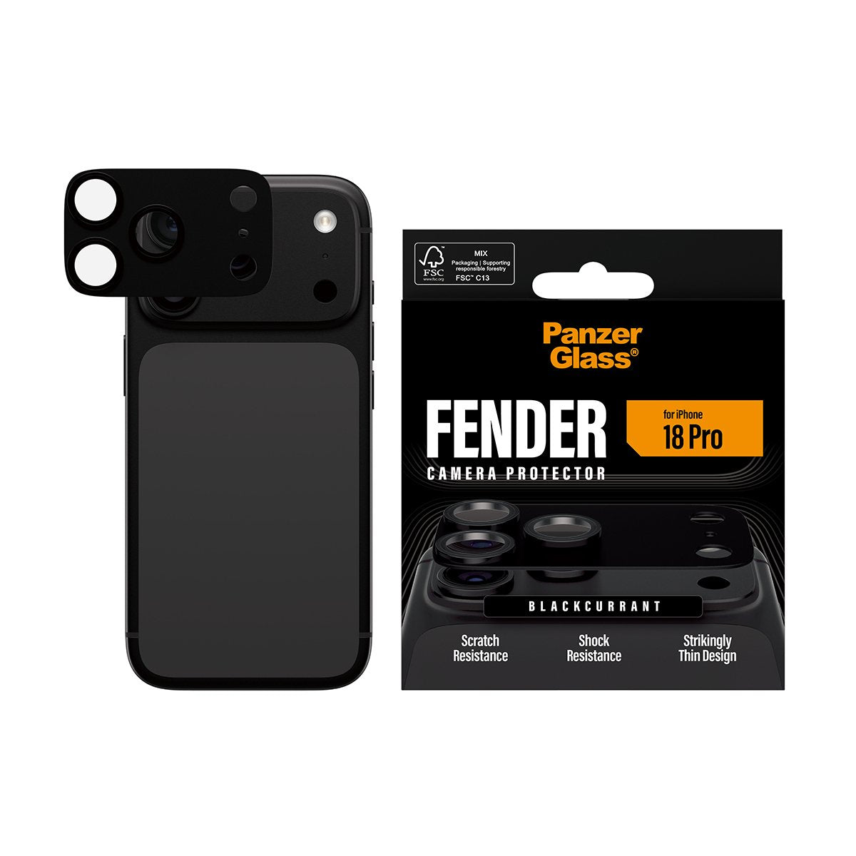 Panzerglass Fender Ip 18 Pro Black Currant Kameraschutz