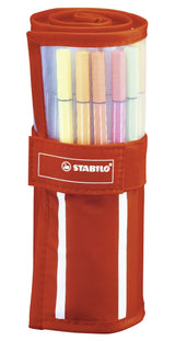 Stabilo Pen 68 Rollerset Individual Rotulador Estuche Nylon Cierre Velcro 30 Colores