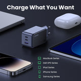 EAN 6941876230426 - Ugreen Nexode Air 65W sieninis kroviklis, USB + 2x USB-C pilkos spalvos Ordenador portátil, Teléfono móvi imagen 9