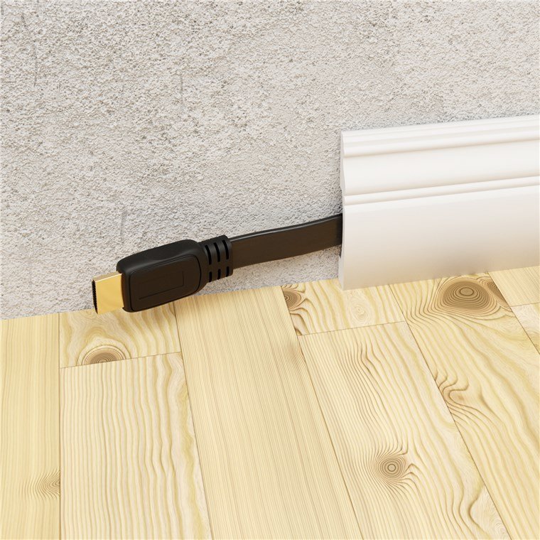 Goobay High Speed Hdmi 2.1 Flachcable Mit Ethernet 8k / 60 Hz (Negro, 3 Meter, 48 Gbit/S) 77145