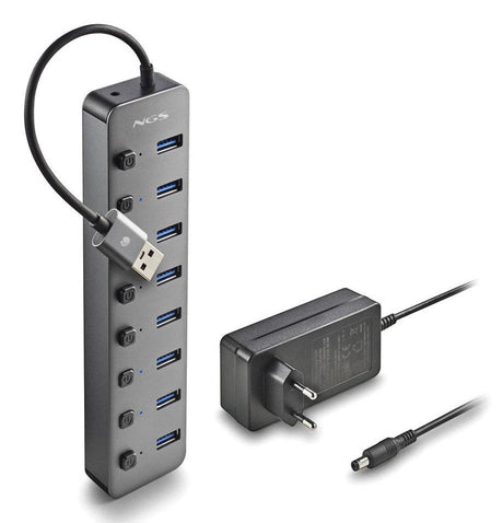 EAN 8435430624397 - NGS IHUB 8 USB 2.0 Type-A 5000 Mbit/s Negro imagen 3