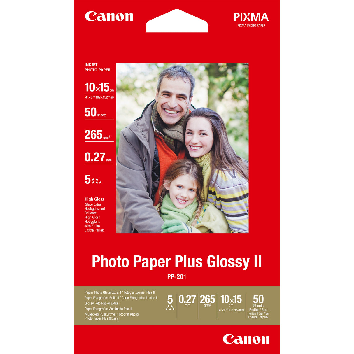 Papel Fotográfico Canon Pp-201 10 X 15cm 265g Brillante