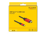 Delock 80095 Cable Usb Type-C A Hdmi (Modo Dp Alt) 8k 60 Hz Con Función Hdr 1 M Rojo