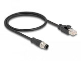 Delock Cable De Red M12 D-Kodiert 4 Pin Macho A Rj45 Macho 50 Cm