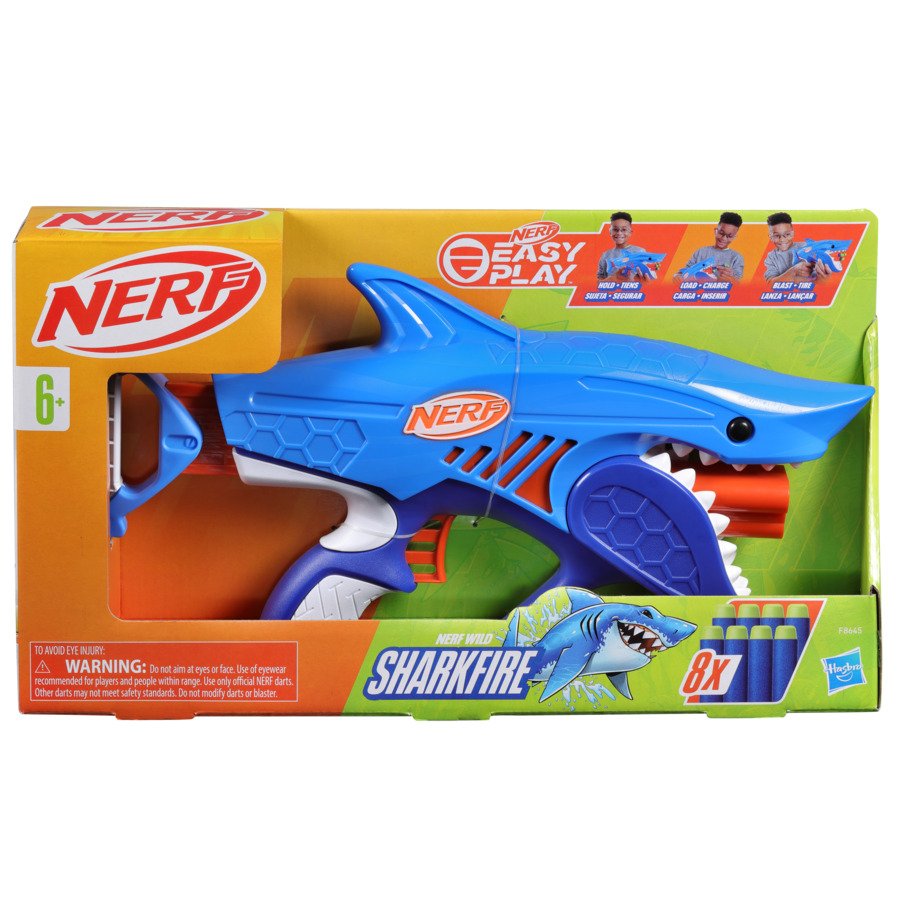 Hasbro Nerf Jr Wild Sharkfire, Pistola Nerf F8645eu4