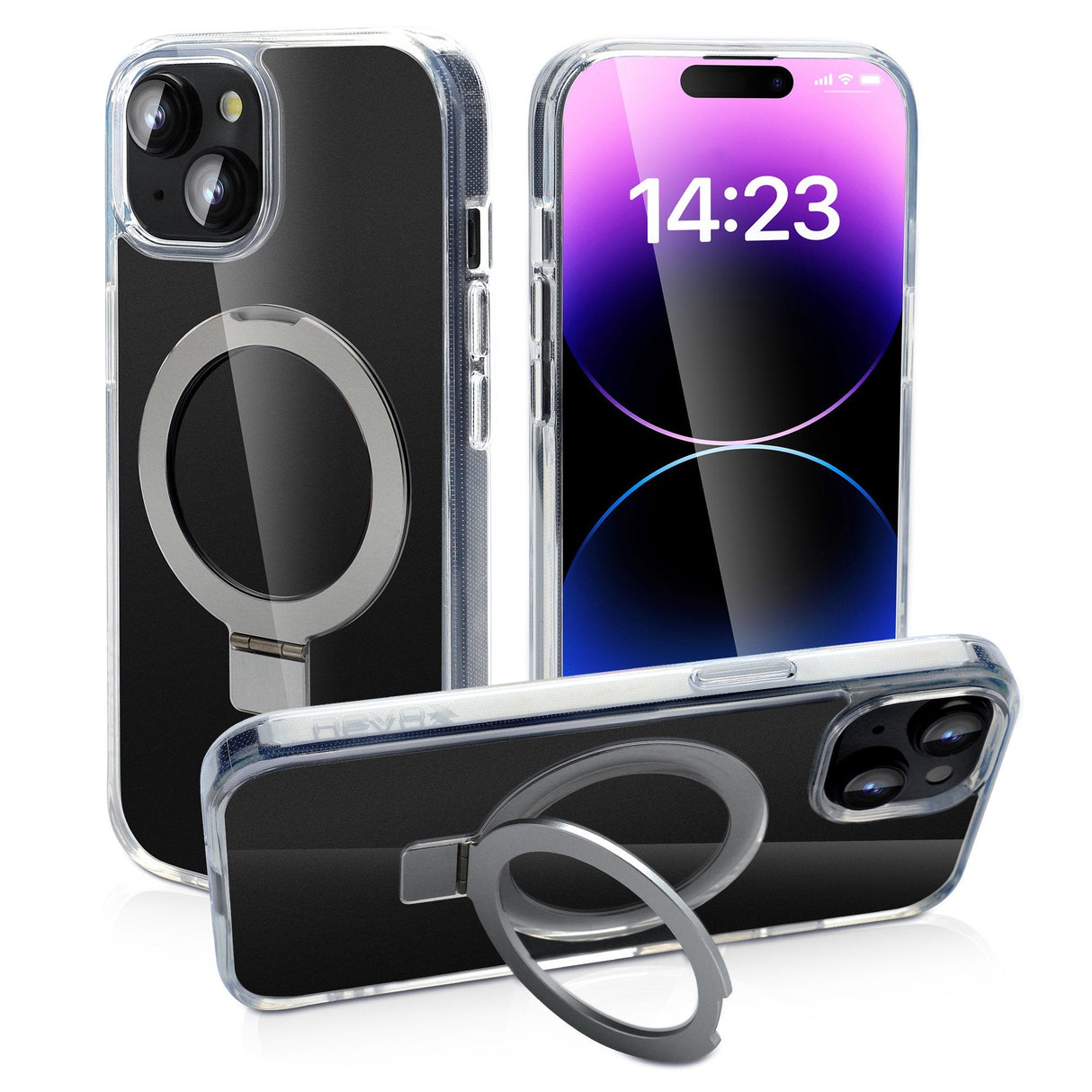 Funda Nevox Styleshell Shockflex Con Función Atril Transparente Para Teléfono Móvil, Iphone 16, Compatible Con Magsafe 4250686414028