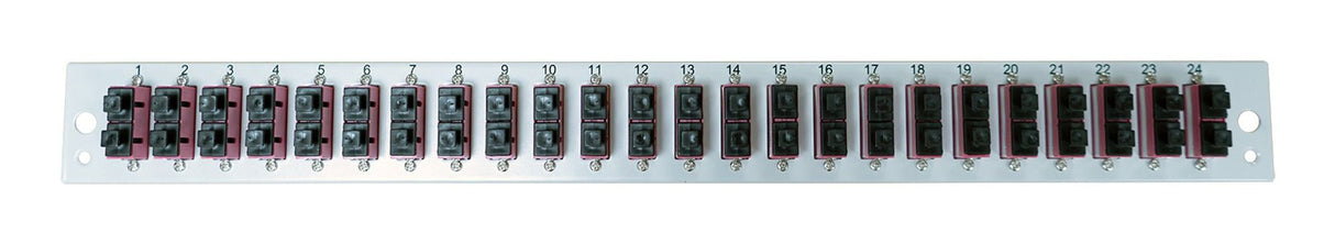 Efb Bestckte Frontblende Mit 24 X Sc Duplex Kupplung Om4 Vertikal, Schwarz