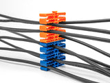 Delock 66255 Organizador De Cables Con 24 Entradas De Cable Naranja
