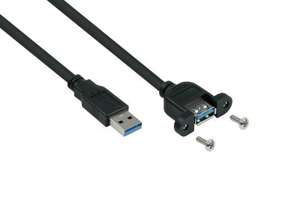 Kabelmeister Usb3.0 Extensión. A St.-A Montaje Ul Negro 0,3m