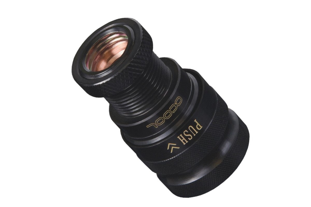 Raccord Autobloquant Alphacool Eiszapfen Quick Coupling Hembra G1/4 (Negro)