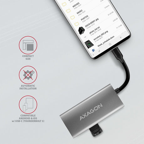 EAN 8595247905437 - Axagon HMC-4G2 hub de interfaz USB 3.2 Gen 2 (3.1 Gen 2) Type-C 10000 Mbit/s Gris imagen 8