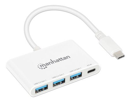 EAN 0766623168434 - Manhattan 168434 hub de interfaz USB 3.2 Gen 1 (3.1 Gen 1) Type-C 5000 Mbit/s Blanco imagen 2