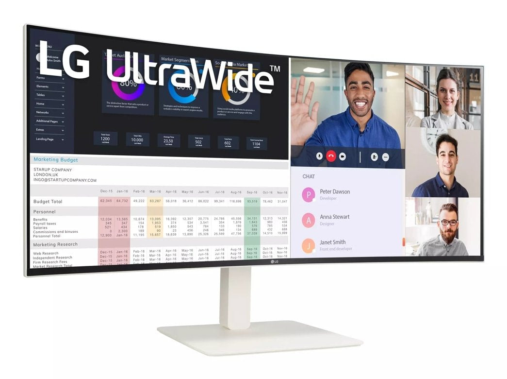 Lg 38wr85qc-W - Monitor Curvo, Pantalla Ips, 144hz, 3840 X 1600, 21:9, Displayhdr600, Blanco