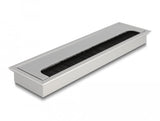 Delock Cabledurchführung Für Tischeinbau Mit Bürste 280 X 80 X 28 Mm Silber