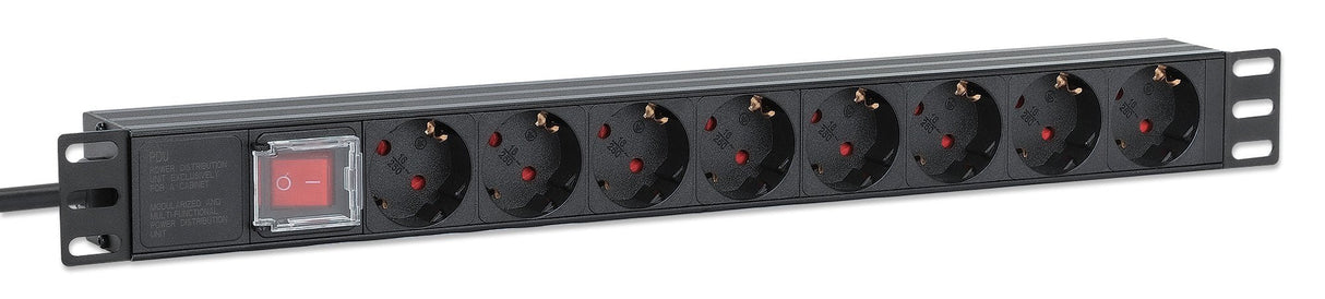 EAN 0766623715126 - Intellinet 715126 unidad de distribución de energía (PDU) 8 salidas AC 1U Aluminio imagen 2