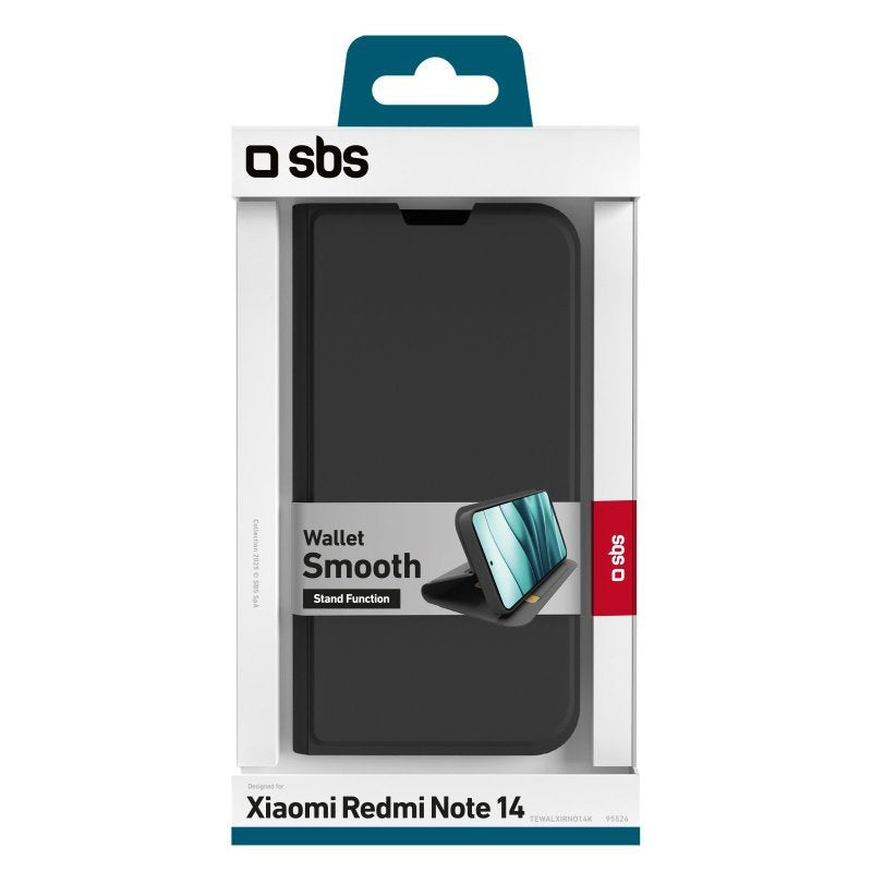 Sbs Wallet Stand Xiaomi Redmi Note 14 5g/4g Schwarz