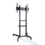 Tooq Ramses Soporte De Suelo Con Ruedas Para Pantallas 37" A 70" - Bloqueo De Ruedas - Estante - Gestion De Cables -