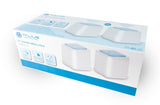 Talius Sistema Wifi Mesh Pack 2 Dispositivos Ac 1200 Gigalan Dual Band - Sensor Tactil - 1x Lan, 1x Wan - Color Blanco/Azul