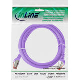 Cable De Red Inline S/Ftp Pimf Cat.6 250mhz Pvc Cobre Violeta 1m