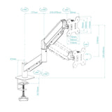 Soporte De Mesa Para Monitor Tooq Db1340tnr-B Giratorio Inclinable Rotatorio Nivelable Hasta 10kg